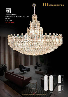 Đèn thả pha lê 355 Decor TPL6270T1000