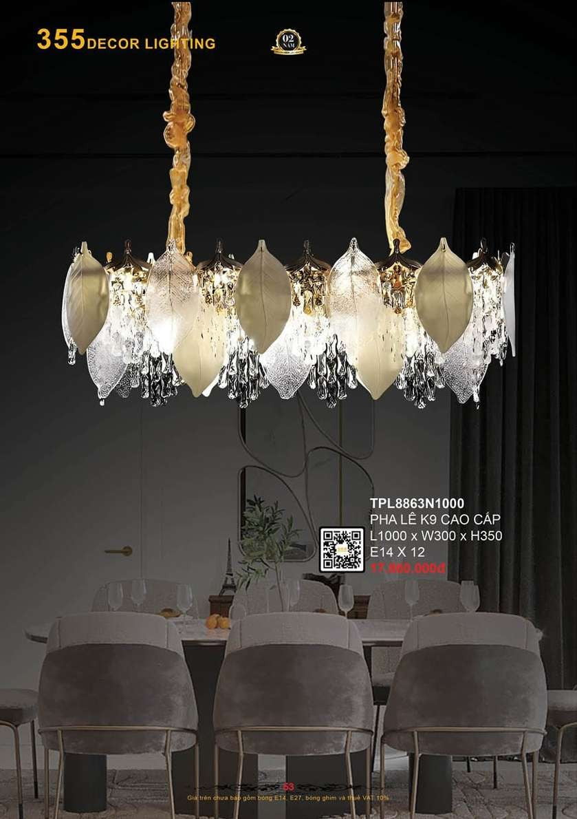 Đèn thả pha lê 355 Decor TPL8863N1000