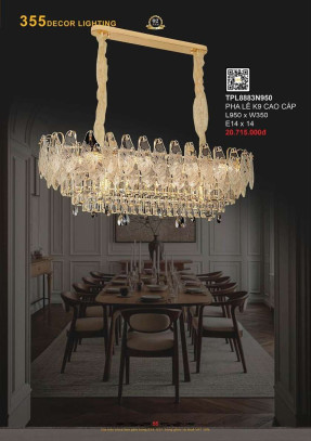 Đèn thả pha lê 355 Decor TPL8883N950