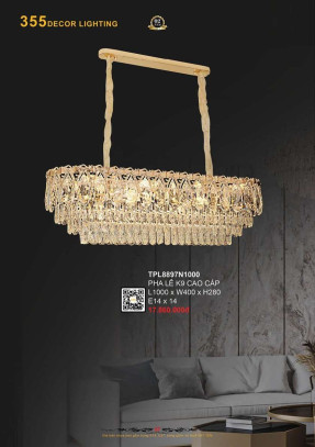Đèn thả pha lê 355 Decor TPL8897N1000