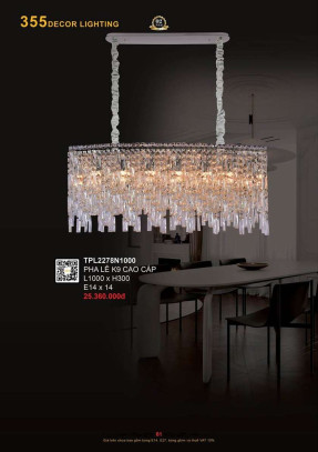 Đèn thả pha lê 355 Decor TPL2278N1000
