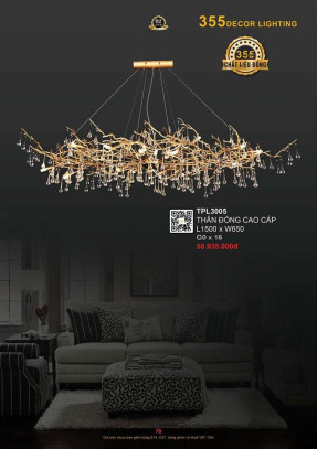 Đèn thả pha lê 355 Decor TPL3005