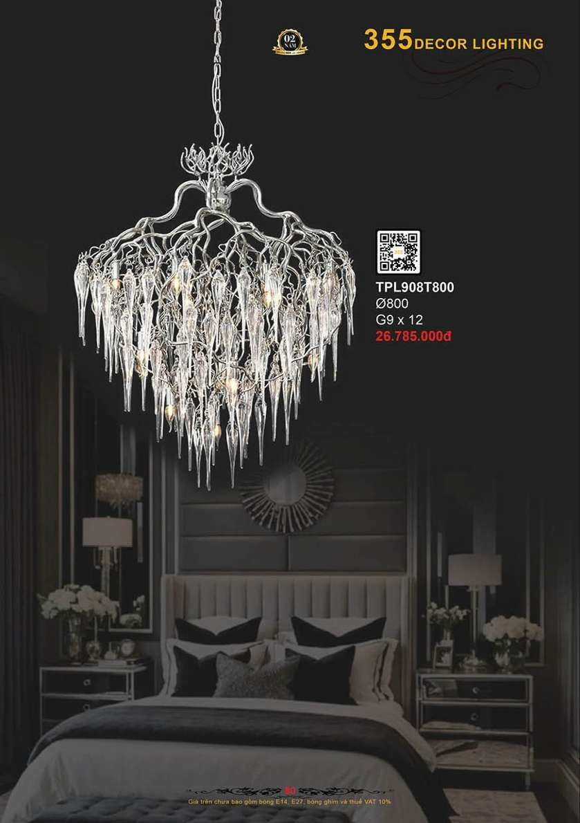 Đèn thả pha lê 355 Decor TPL908T800
