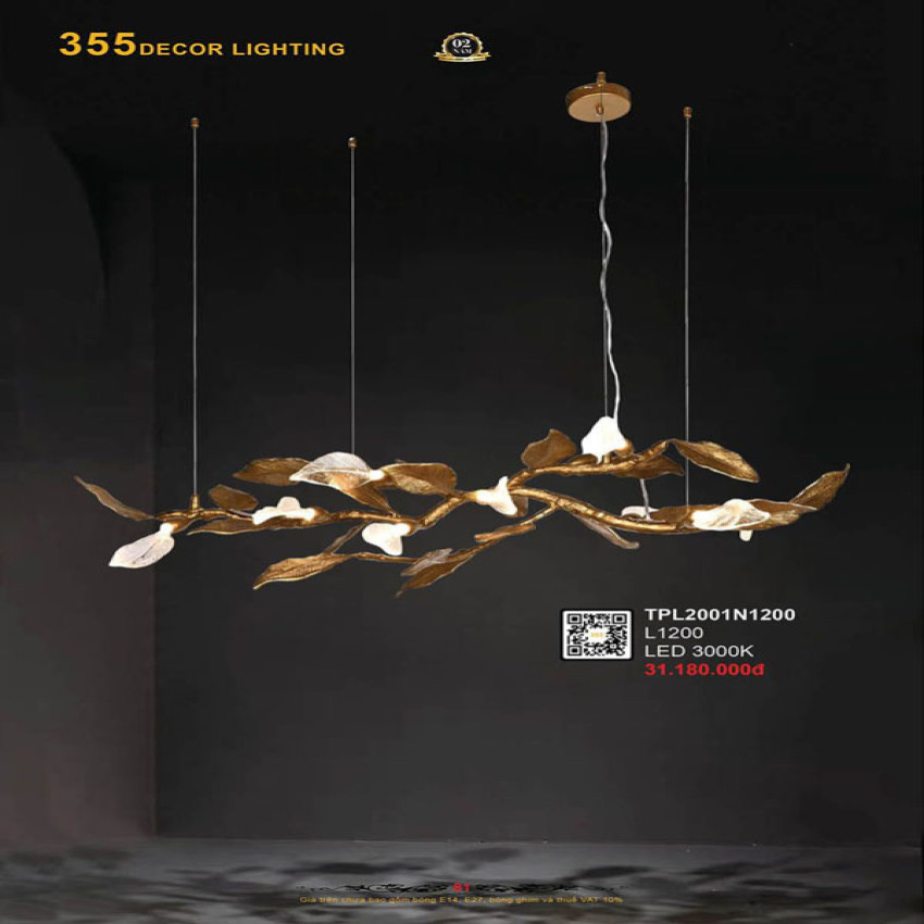 Đèn thả pha lê 355 Decor TPL2001N1200