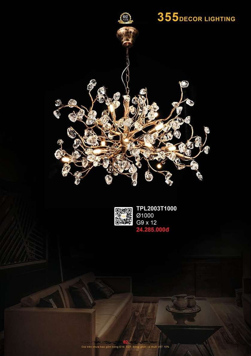 Đèn thả pha lê 355 Decor TPL2003T1000