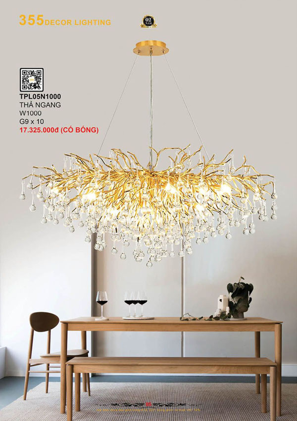 Đèn thả pha lê 355 Decor TPL05N1000