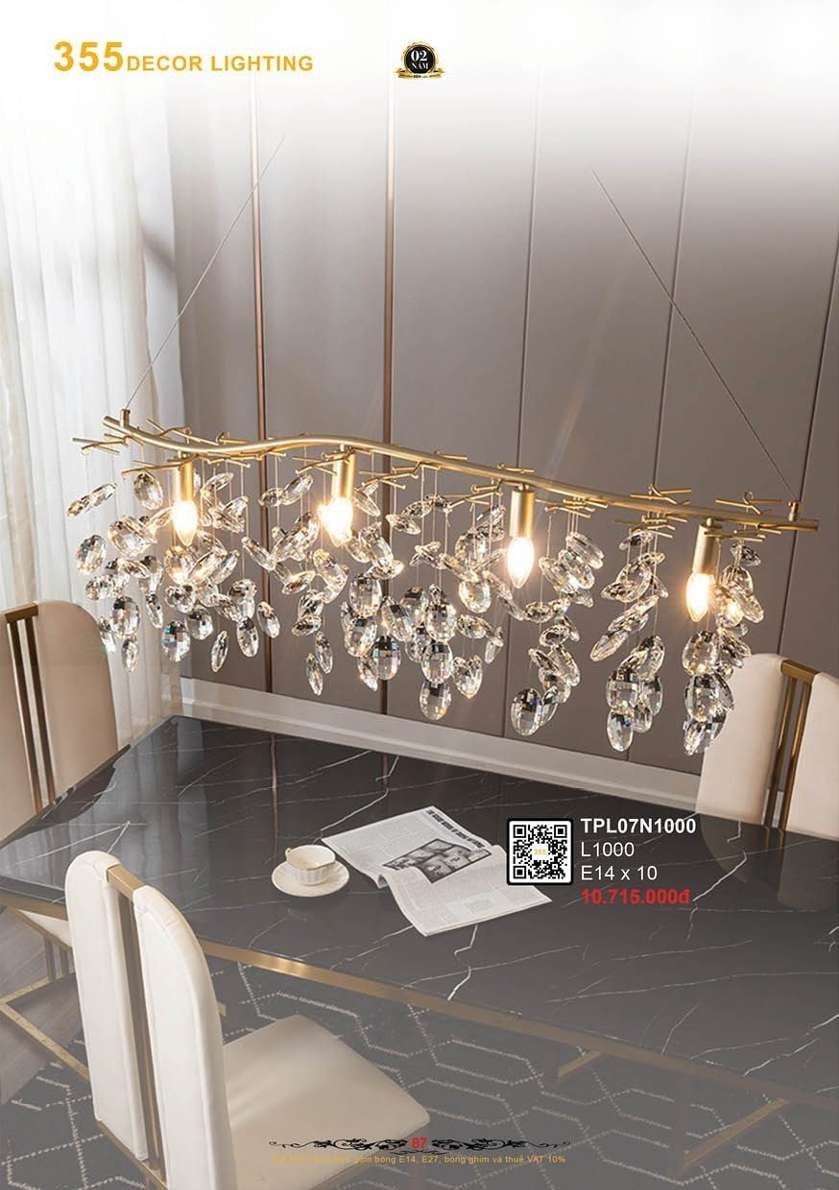 Đèn thả pha lê 355 Decor TPL07N1000