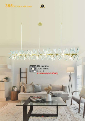 Đèn thả pha lê 355 Decor TPL10N1050