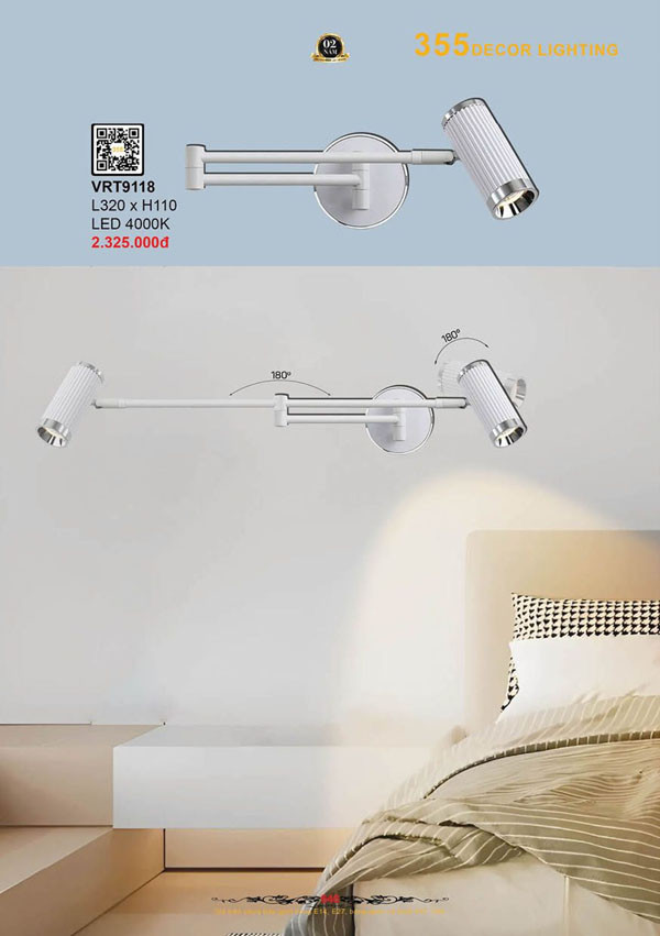 Đèn rọi tranh 355 Decor VRT9118