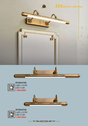 Đèn rọi tranh 355 Decor RT5543T42, RT5543T58