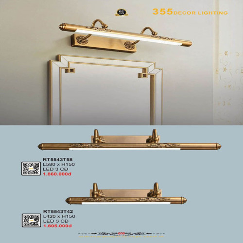 Đèn rọi tranh 355 Decor RT5543T42, RT5543T58