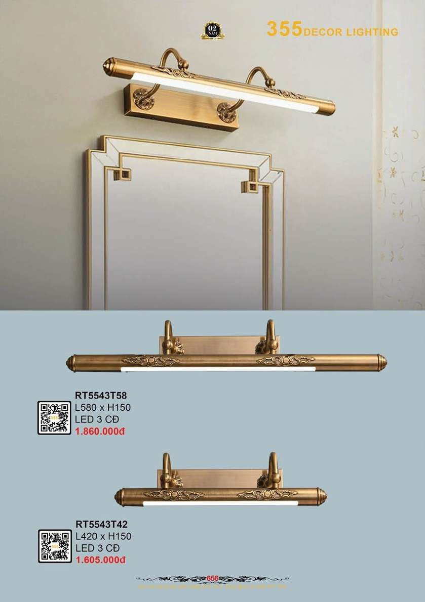 Đèn rọi tranh 355 Decor RT5543T42, RT5543T58