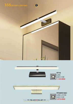 Đèn rọi tranh 355 Decor RT16, RTA80S