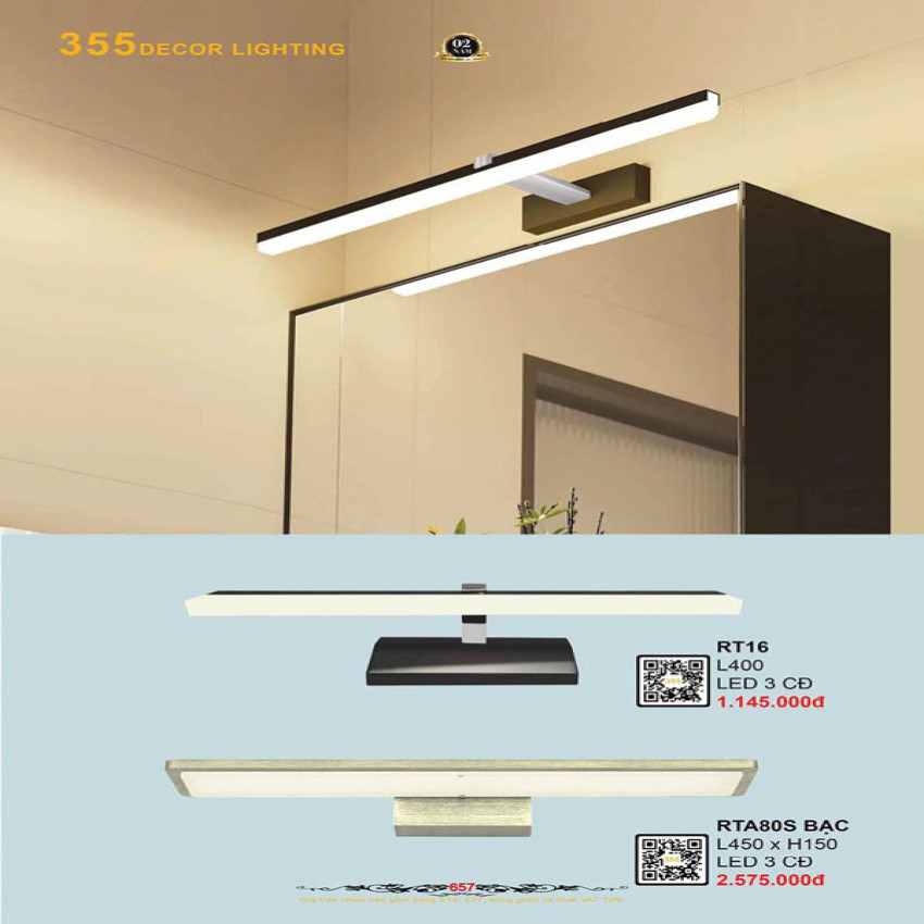 Đèn rọi tranh 355 Decor RT16, RTA80S