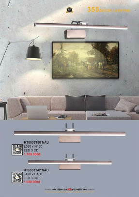 Đèn rọi tranh 355 Decor RT5533T42, RT5533T58