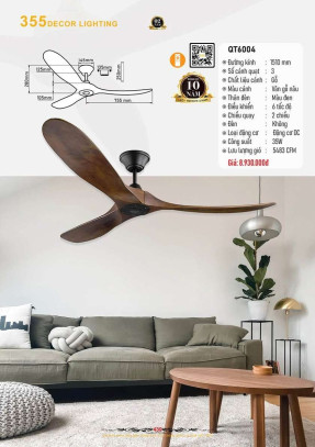 Quạt trần 355 Decor QT6004