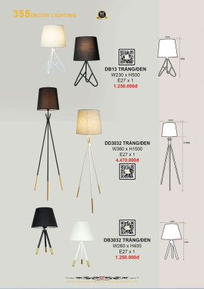 Đèn bàn 355 Decor DB13, DB3032, DD3032