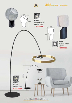 Đèn bàn 355 Decor DB06, DB63, DD22