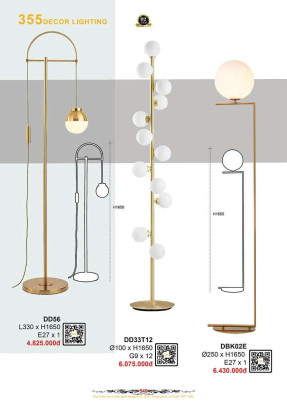Đèn bàn 355 Decor DD56, DD33T12, DBK02E