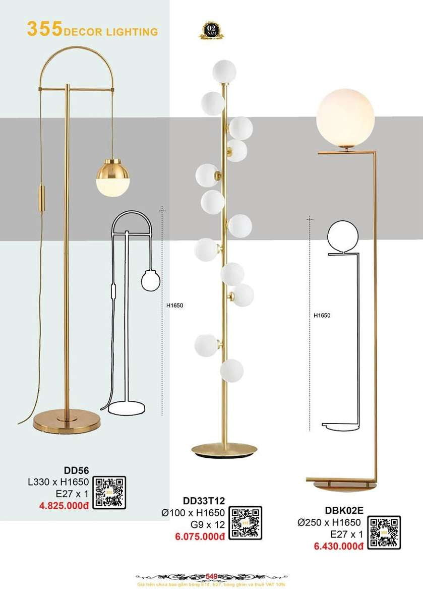 Đèn bàn 355 Decor DD56, DD33T12, DBK02E