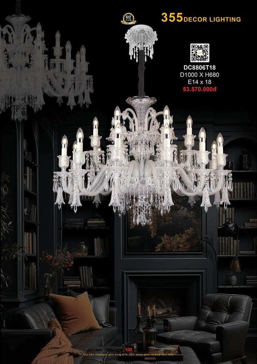 Đèn chùm 355 Decor DC8806T18