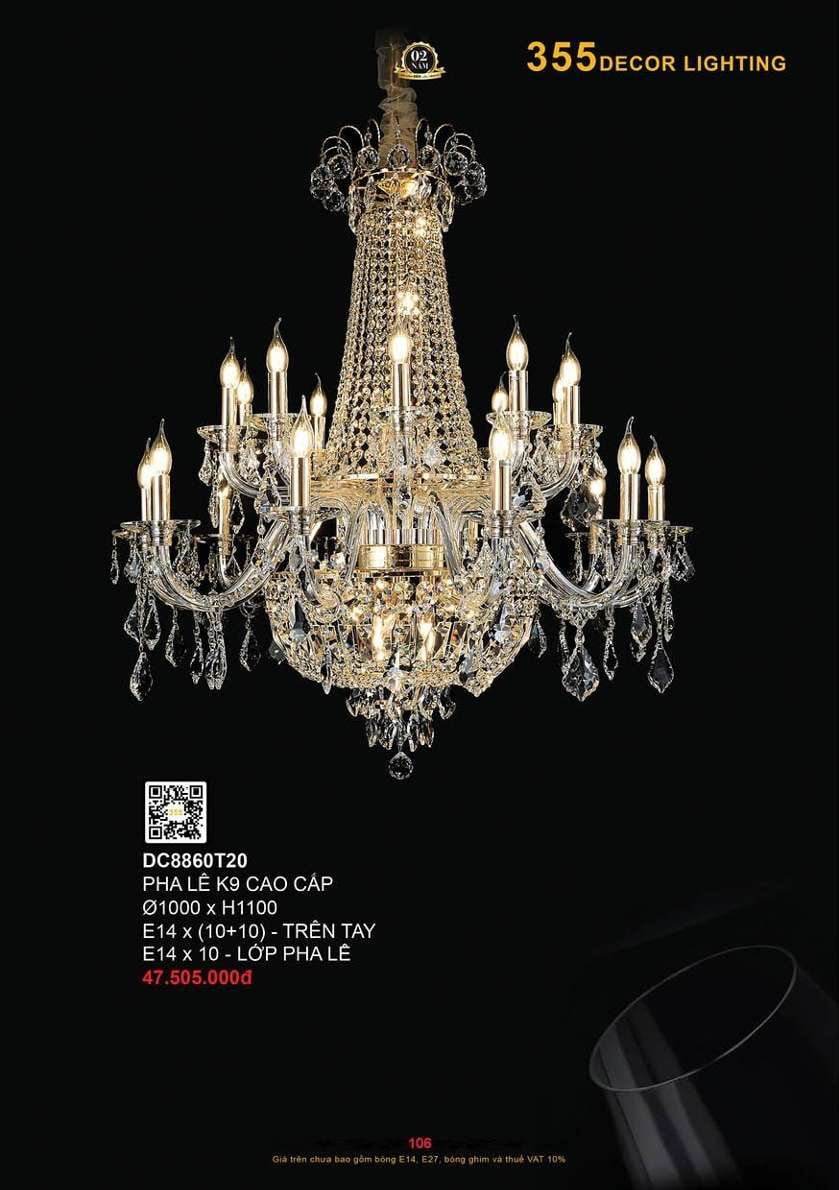Đèn chùm 355 Decor DC8860T20
