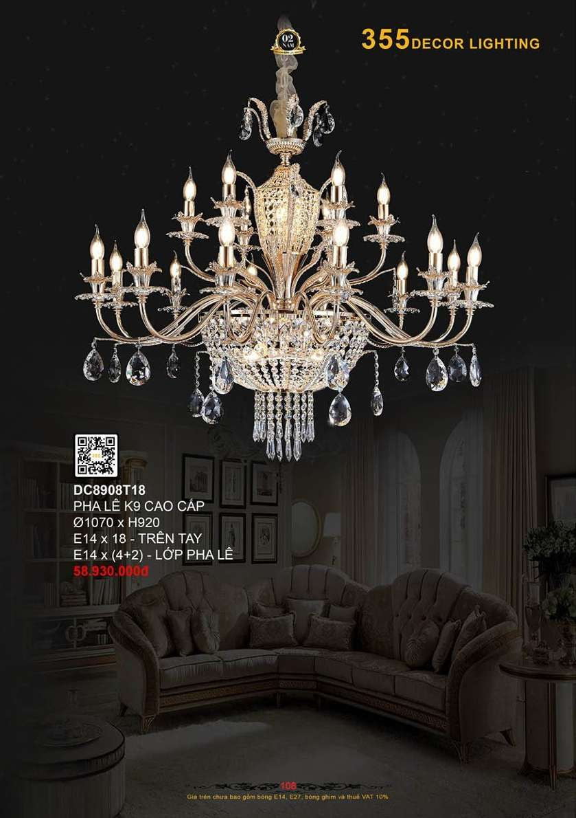 Đèn chùm 355 Decor DC8908T18