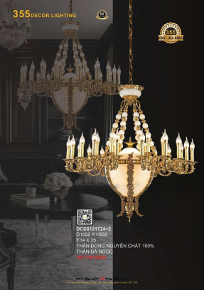 Đèn chùm đồng 355 Decor DCD8121T24+2