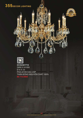 Đèn chùm đồng 355 Decor DCD2301T10