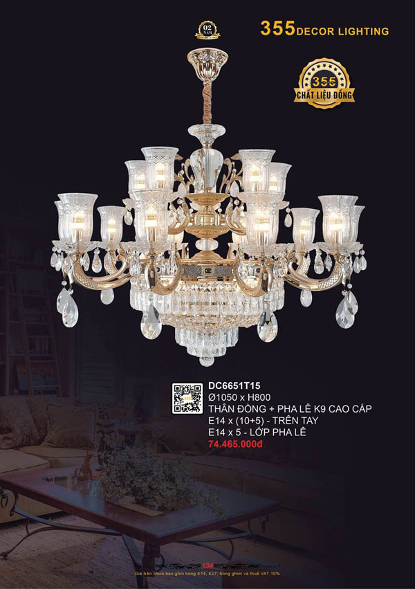 Đèn chùm 355 Decor DC6651T15