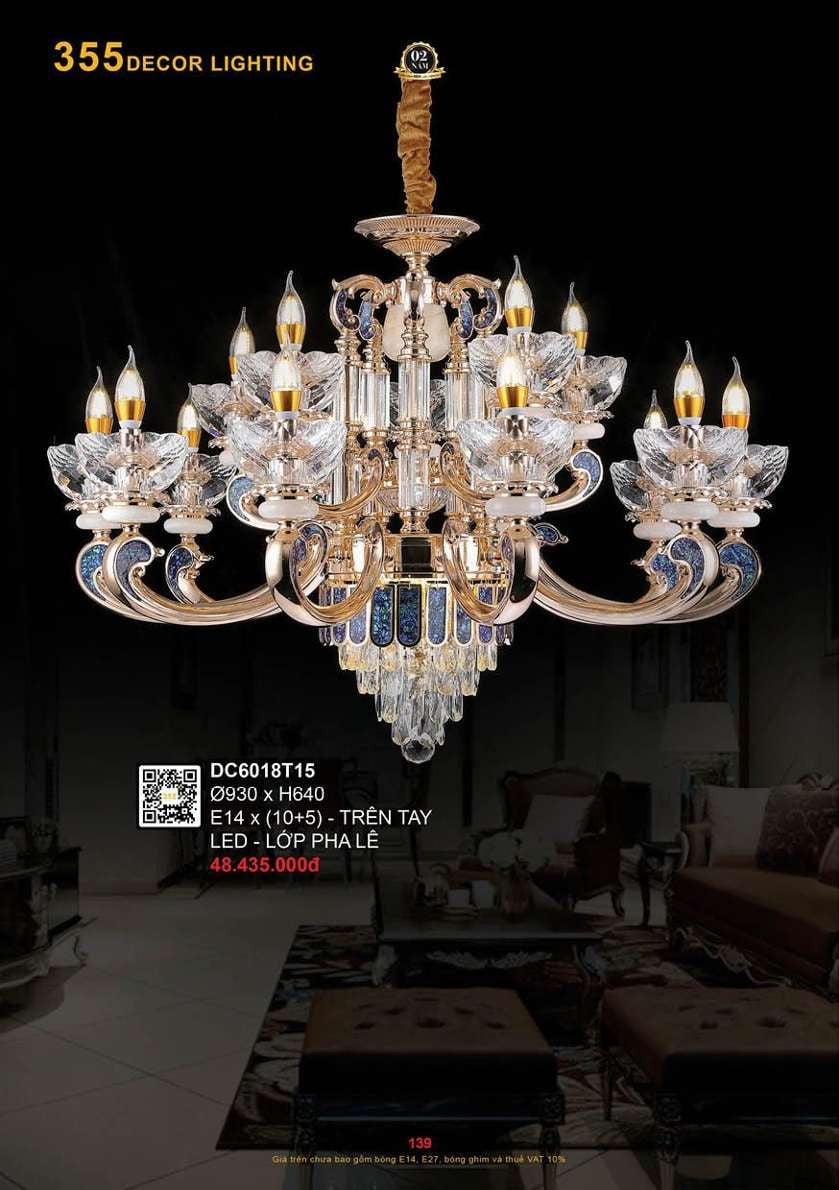 Đèn chùm 355 Decor DC6018T15