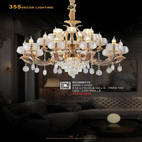 Đèn chùm 355 Decor DC2088T15