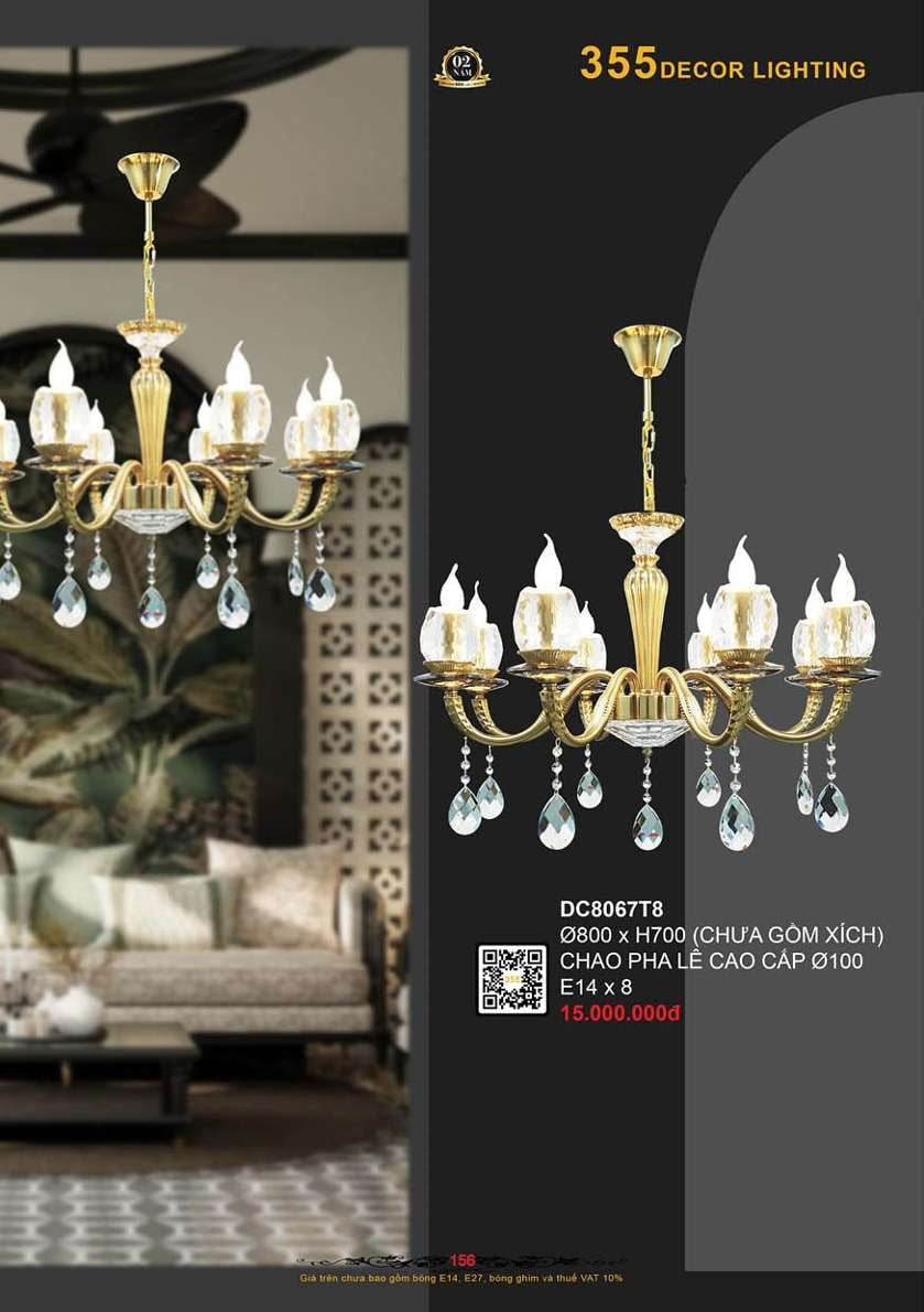 Đèn chùm 355 Decor DC8067T8