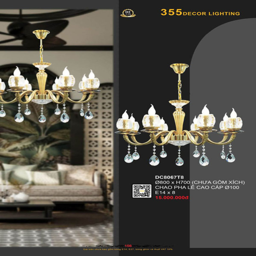 Đèn chùm 355 Decor DC8067T8