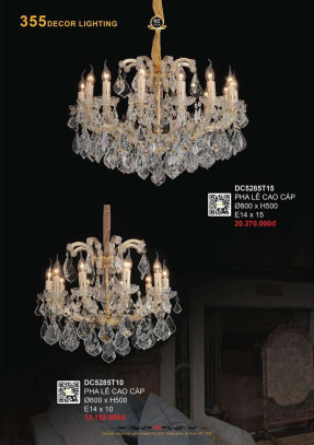 Đèn chùm 355 Decor DC5285T10, DC5285T15