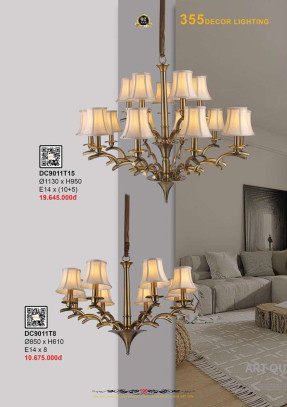 Đèn chùm 355 Decor DC9011T8, DC9011T15