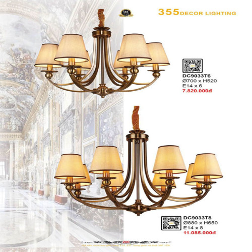 Đèn chùm 355 Decor DC9033T6, DC9033T8