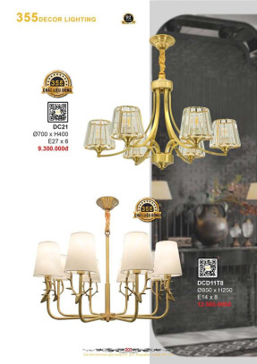 Đèn chùm 355 Decor DC21, DCD11T8