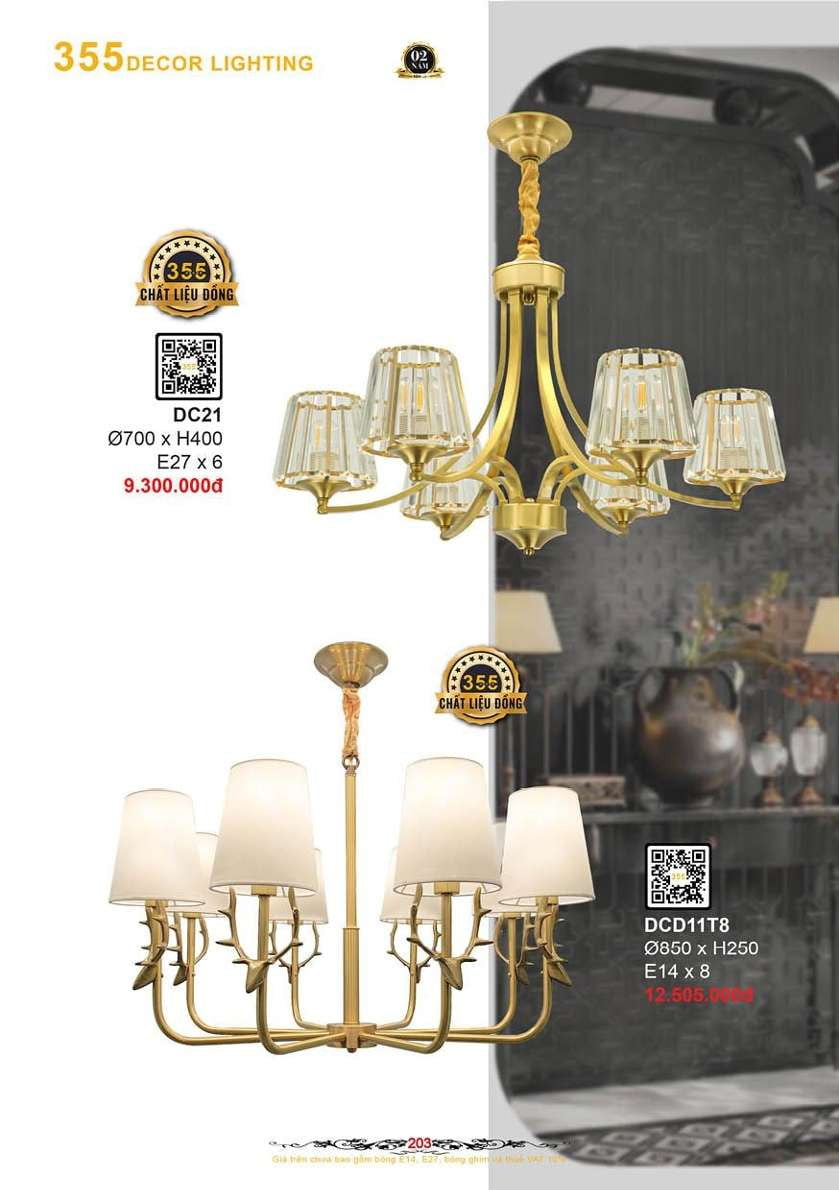 Đèn chùm 355 Decor DC21, DCD11T8