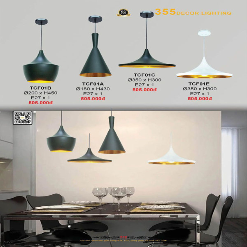 Đèn thả cà phê 355 Decor TCF01