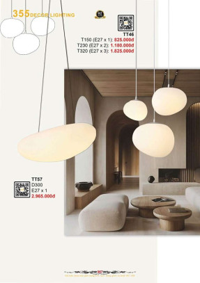Đèn thả thiết kế 355 Decor TT46, TT57