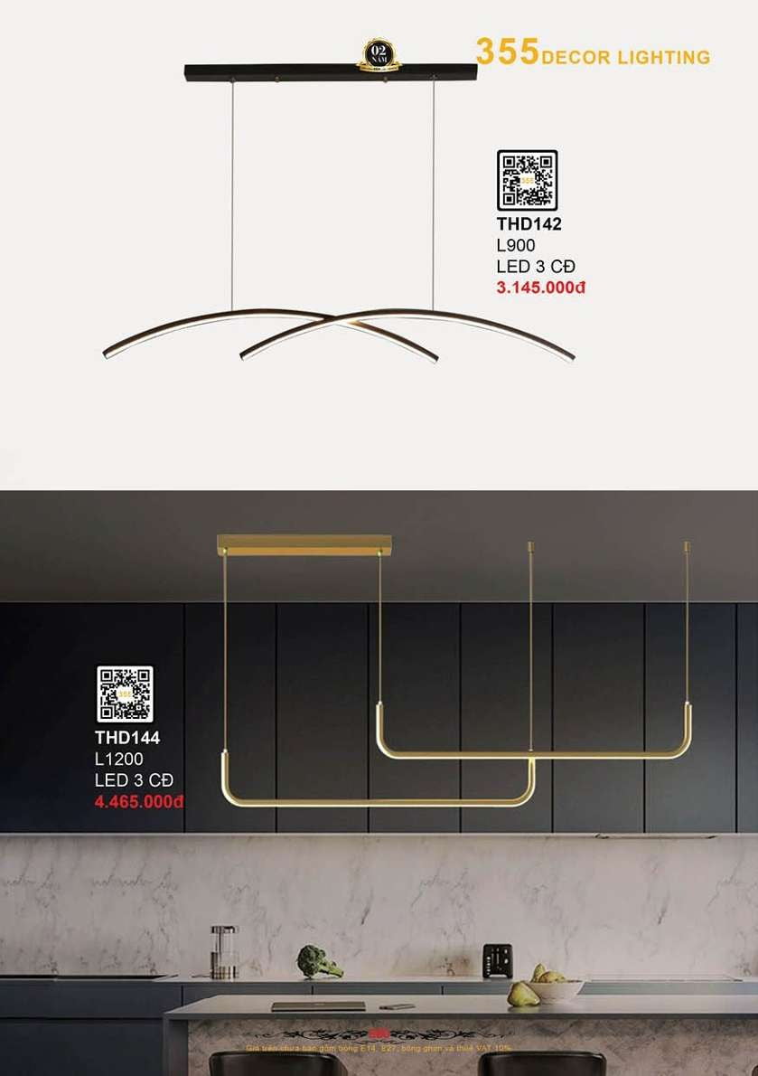 Đèn thả hiện đại 355 Decor THD142, THD144