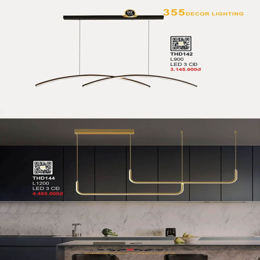Đèn thả hiện đại 355 Decor THD142, THD144