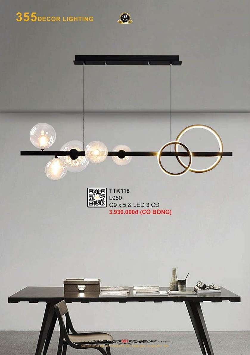 Đèn thả thiết kế 355 Decor TTK118