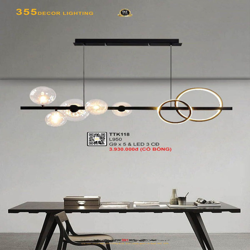 Đèn thả thiết kế 355 Decor TTK118