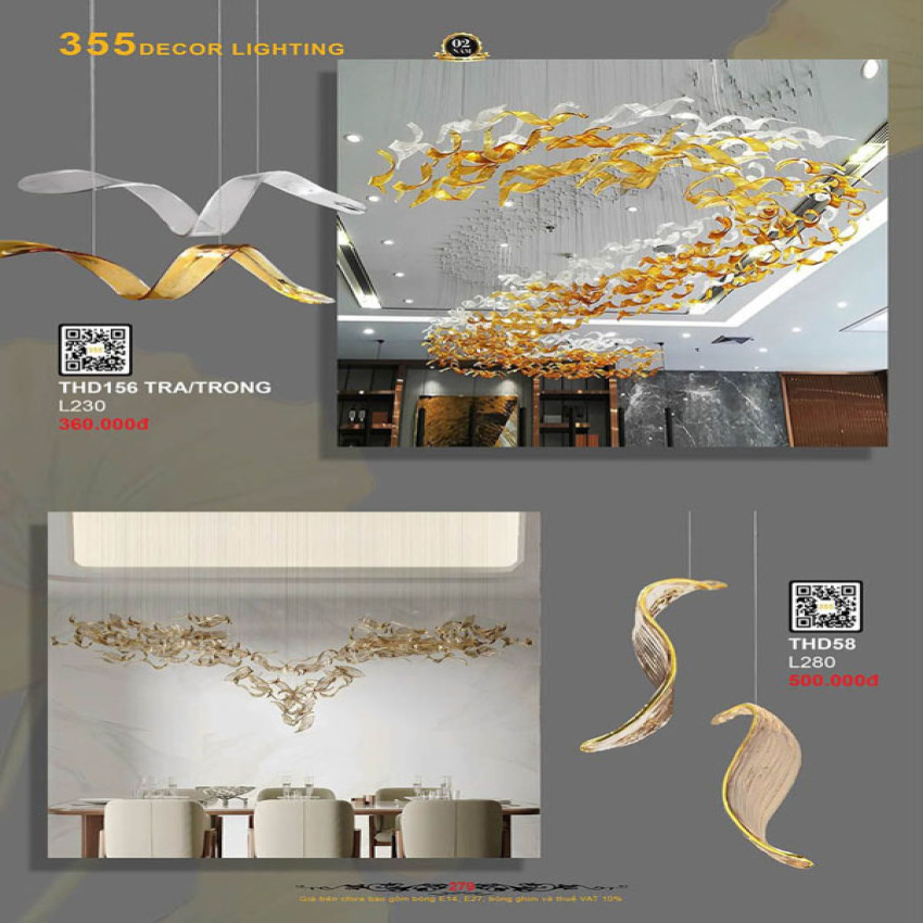 Đèn thả hiện đại 355 Decor THD58, THD156