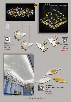 Đèn thả hiện đại 355 Decor THD155, THD152T1, THD153T1
