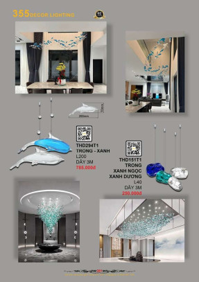 Đèn thả hiện đại 355 Decor THD294T1, THD151T1