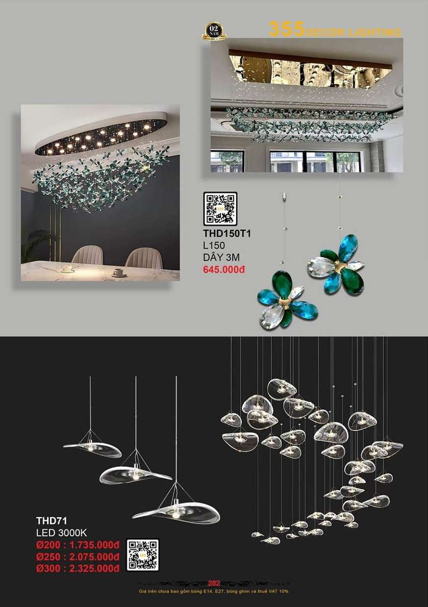 Đèn thả hiện đại 355 Decor THD150T1, THD71