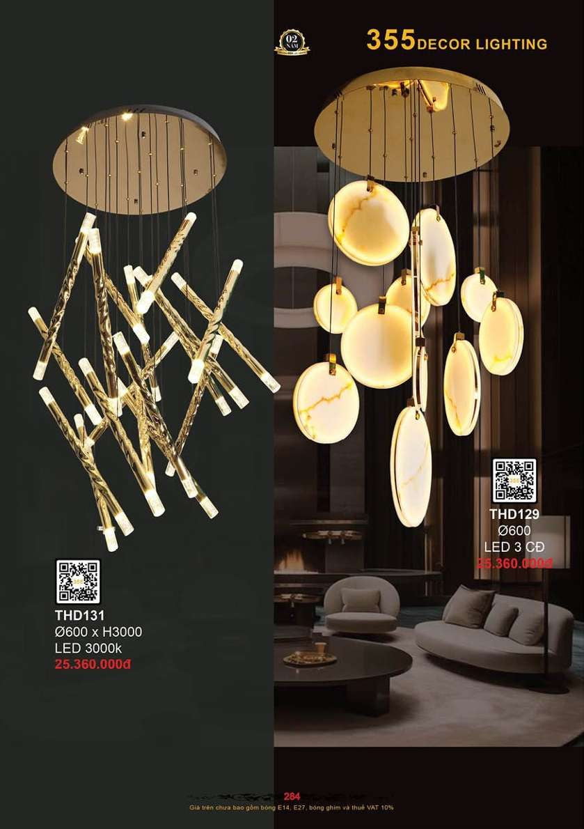 Đèn thả hiện đại 355 Decor THD129, THD131